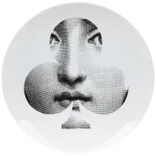 Тарелка с принтом лица