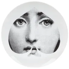 Тарелка с принтом лиц