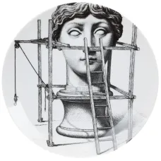 Тарелка с принтом лица