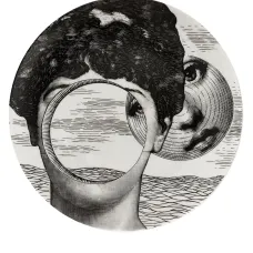 Тарелка с графическим принтом