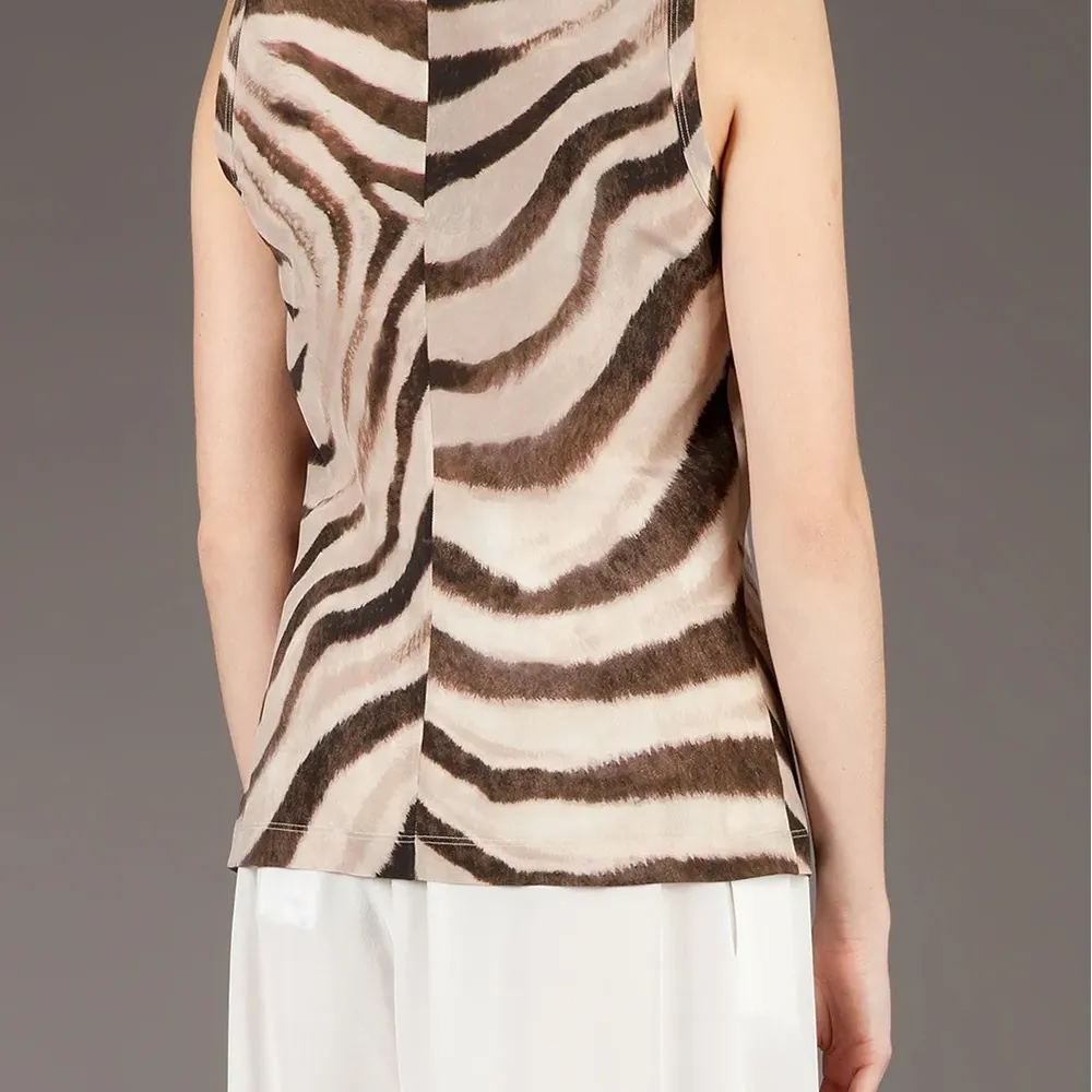 Топ в зебровый принт