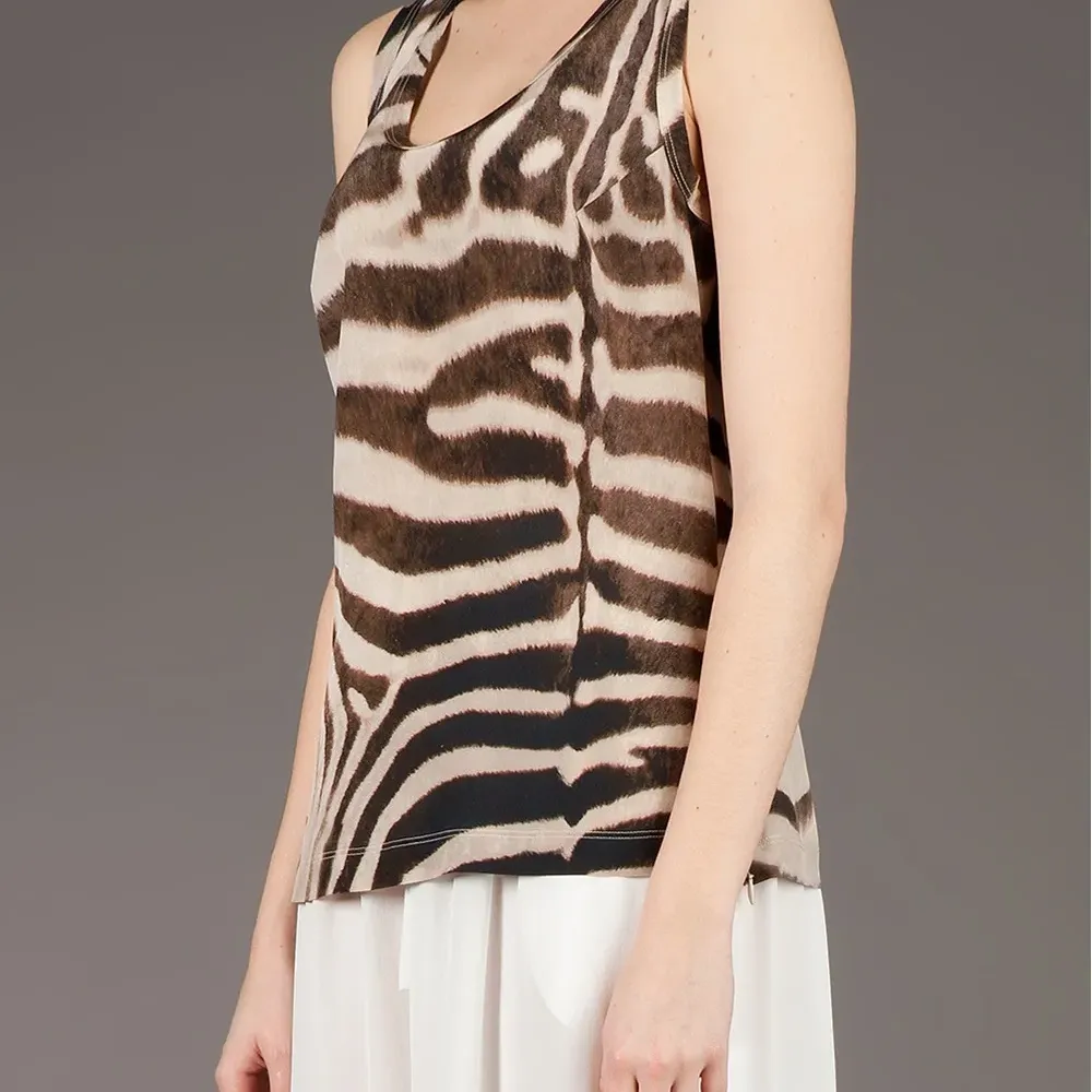 Топ в зебровый принт