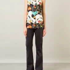 Расклешенные брюки средней посадки