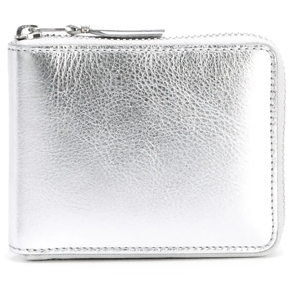Кошелек на молнии с отделкой металлик