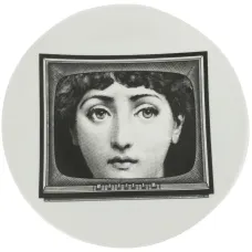 Тарелка с принтом лица