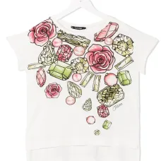 Футболка с принтом самоцветов