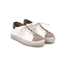 Кеды на шнуровке со вставками