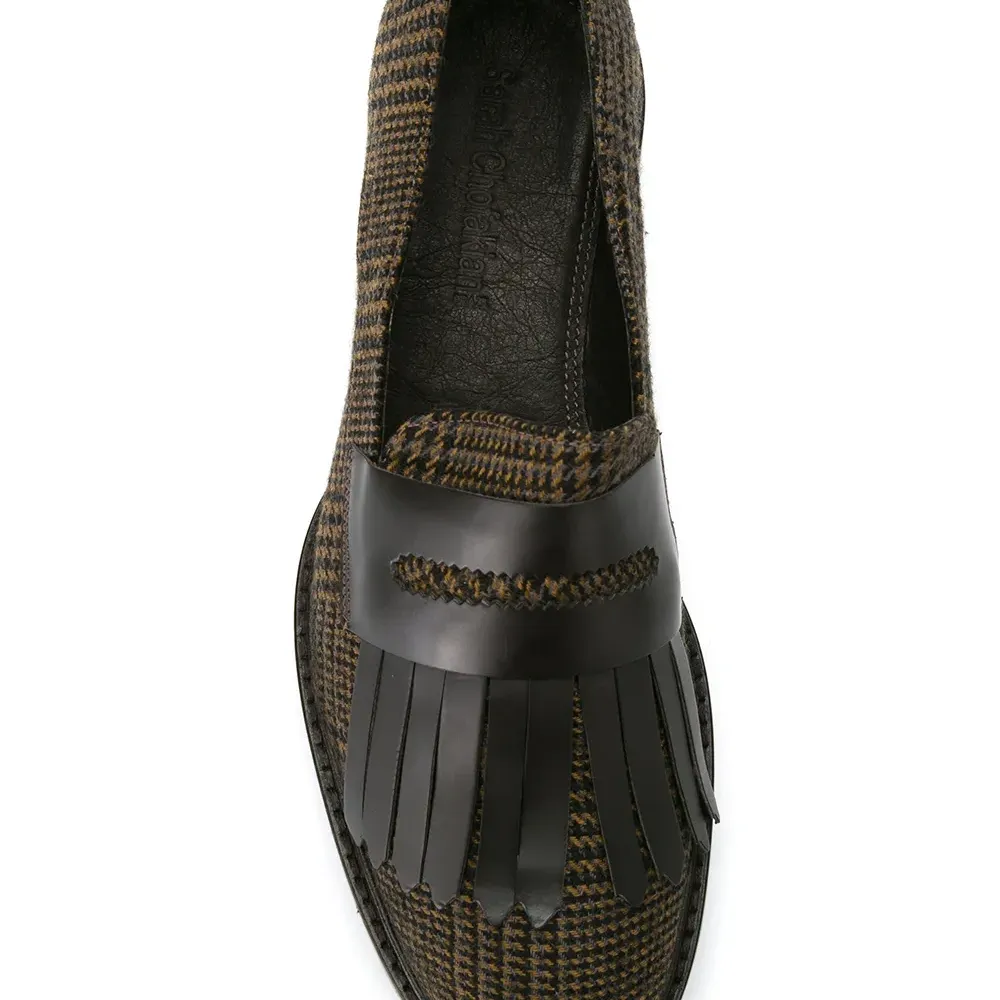 Лоферы с бахромой