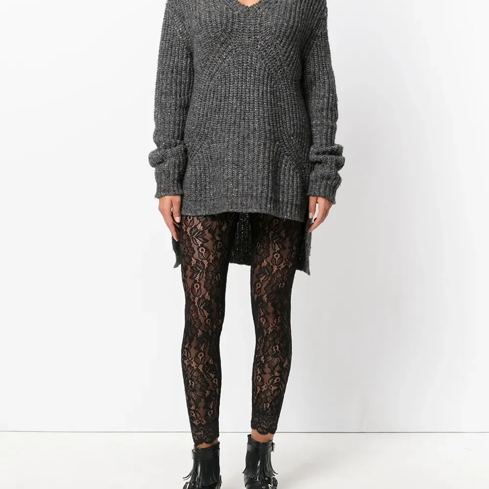 кружевные чулки с открытым низом