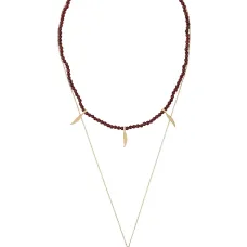 Двойное колье 'Puro Satyr' с агатом