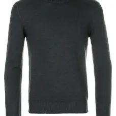 Пуловер с отворотной горловиной