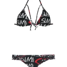 Logo print bikini set