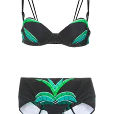 Tropical print bikini set