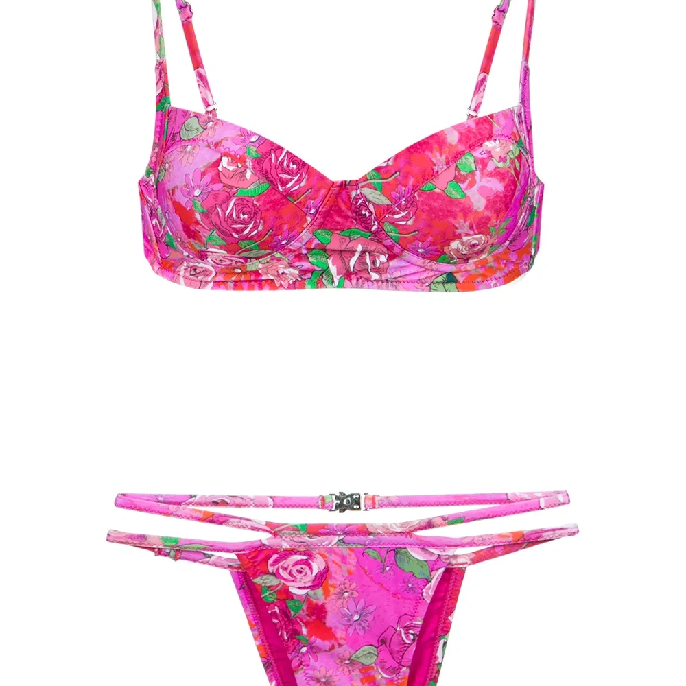 Бикини с принтом роз Бикини с принтом роз
