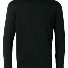 Трикотажный свитер с высоким воротником