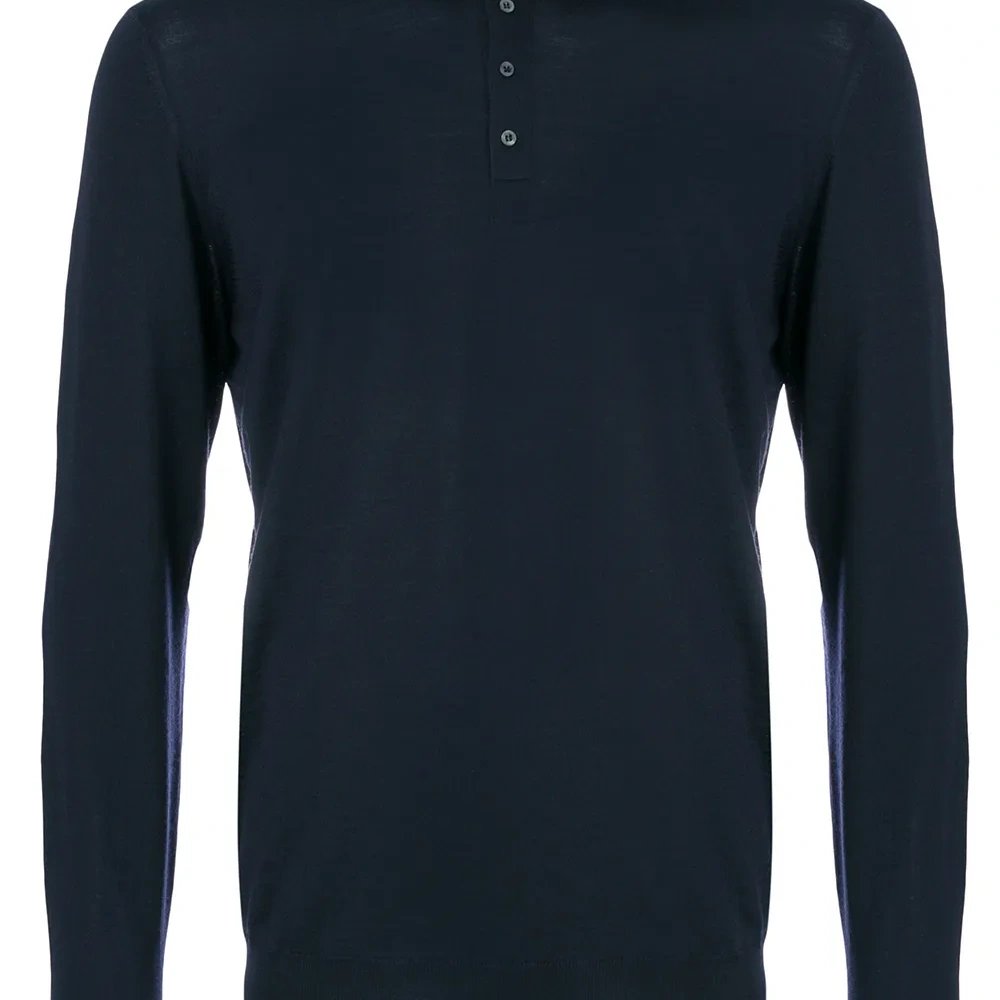 футболка-поло с длинными рукавами