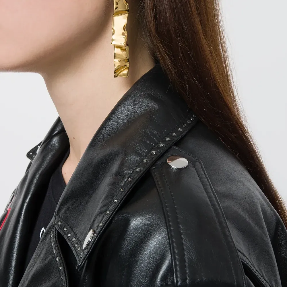 Серьги-подвески Wave