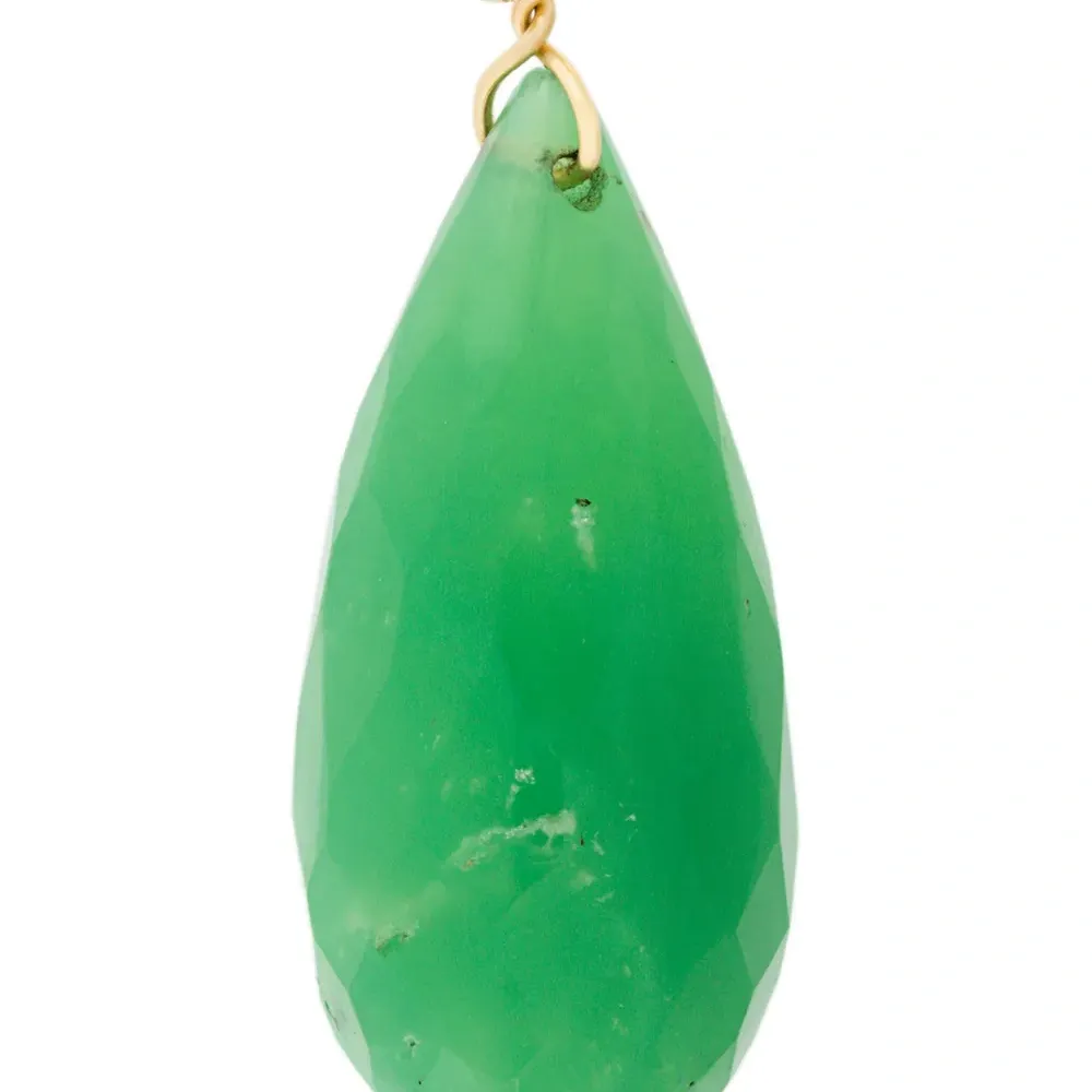 Серьга с хризопразом