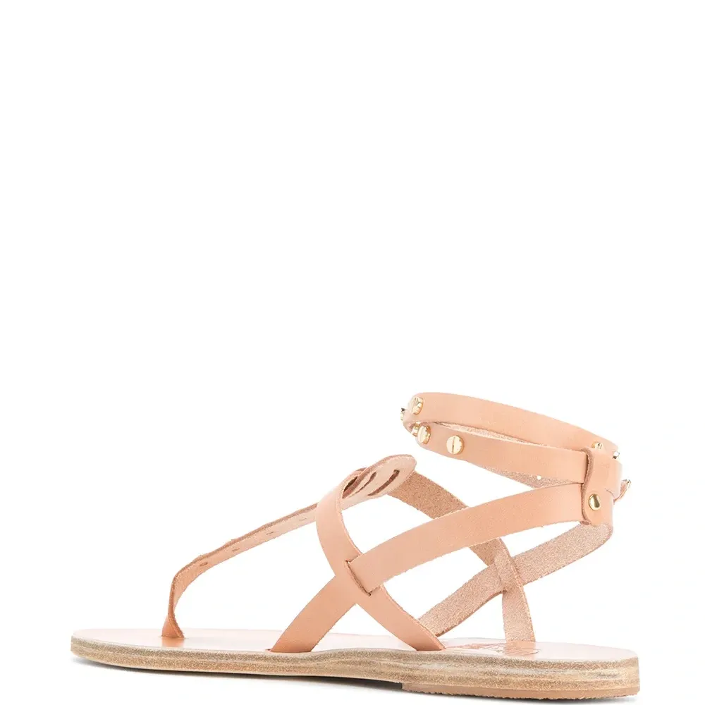 Сандалии с Т-образным вырезом и заклепками