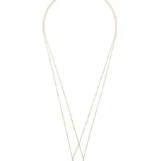 Двойное колье с подвеской-крестом