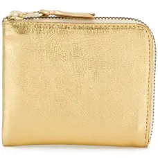 Бумажник на молнии с отделкой металлик