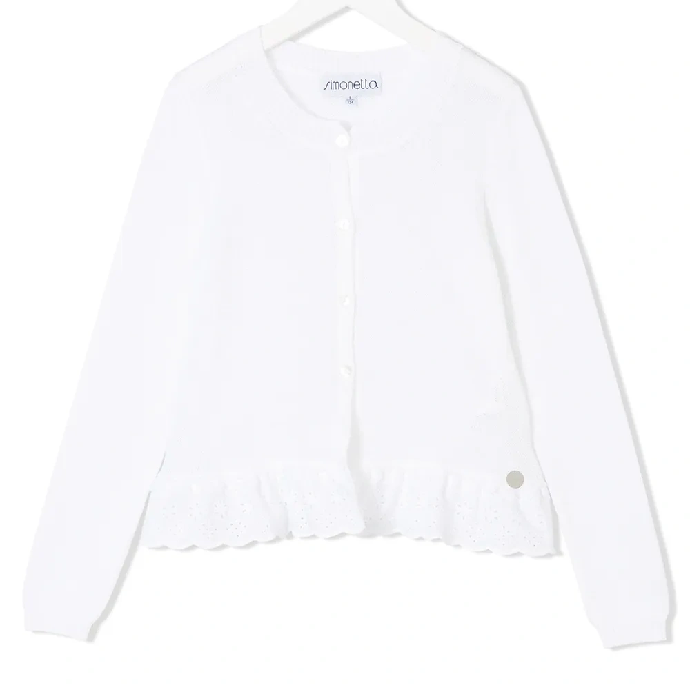 кардиган на пуговицах с оборками