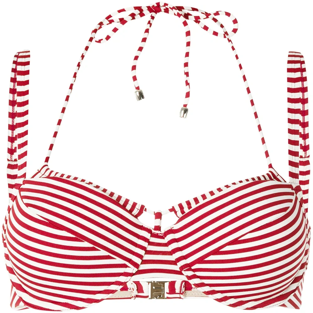 Holi Vintage striped double-strap bikini top