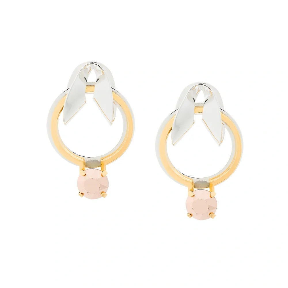 Серьги 'Technofossils' с кристаллами