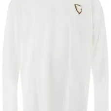 Футболка свободного кроя с заплаткой на груди