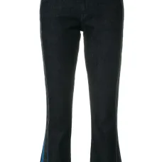 Укороченные расклешенные джинсы