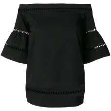 Топ с открытыми плечами и вышивкой