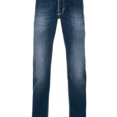 Выбеленные джинсы узкого кроя