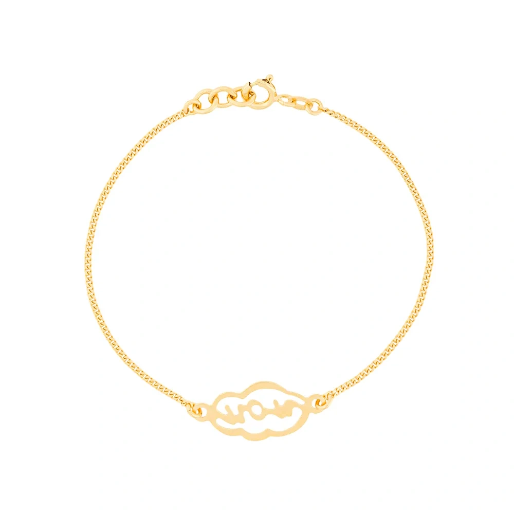 Браслет с кулоном 'Non'