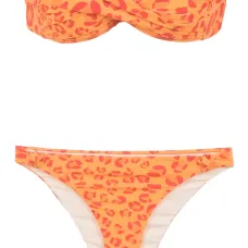 Printed bandeau bikini set Printed bandeau bikini set