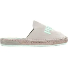 Embroidered logo flat espadrilles