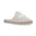 Embroidered logo flat espadrilles