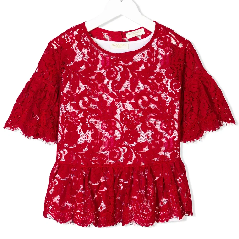 Блузка из цветочного кружева