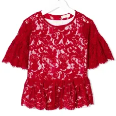 Блузка из цветочного кружева