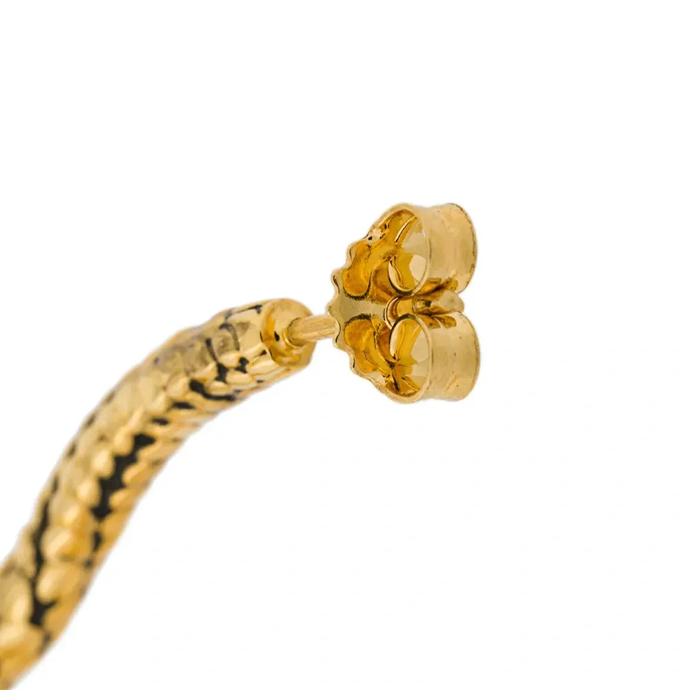 Круглые серьги в виде змеи