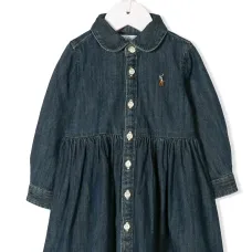 Denim shirt dress and bloomers set