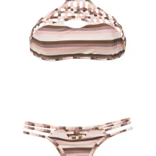 Striped bikini top