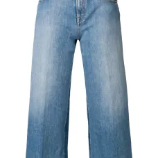 Укороченные широкие джинсы Укороченные широкие джинсы