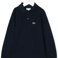 Logo patch polo shirt