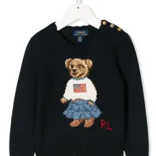 Свитер с изображением медведя с логотипом
