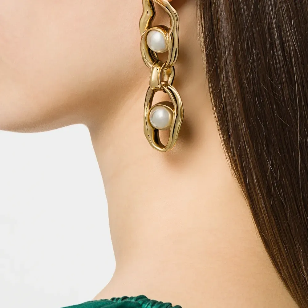 Серьги 'Liquid' цепочного дизайна