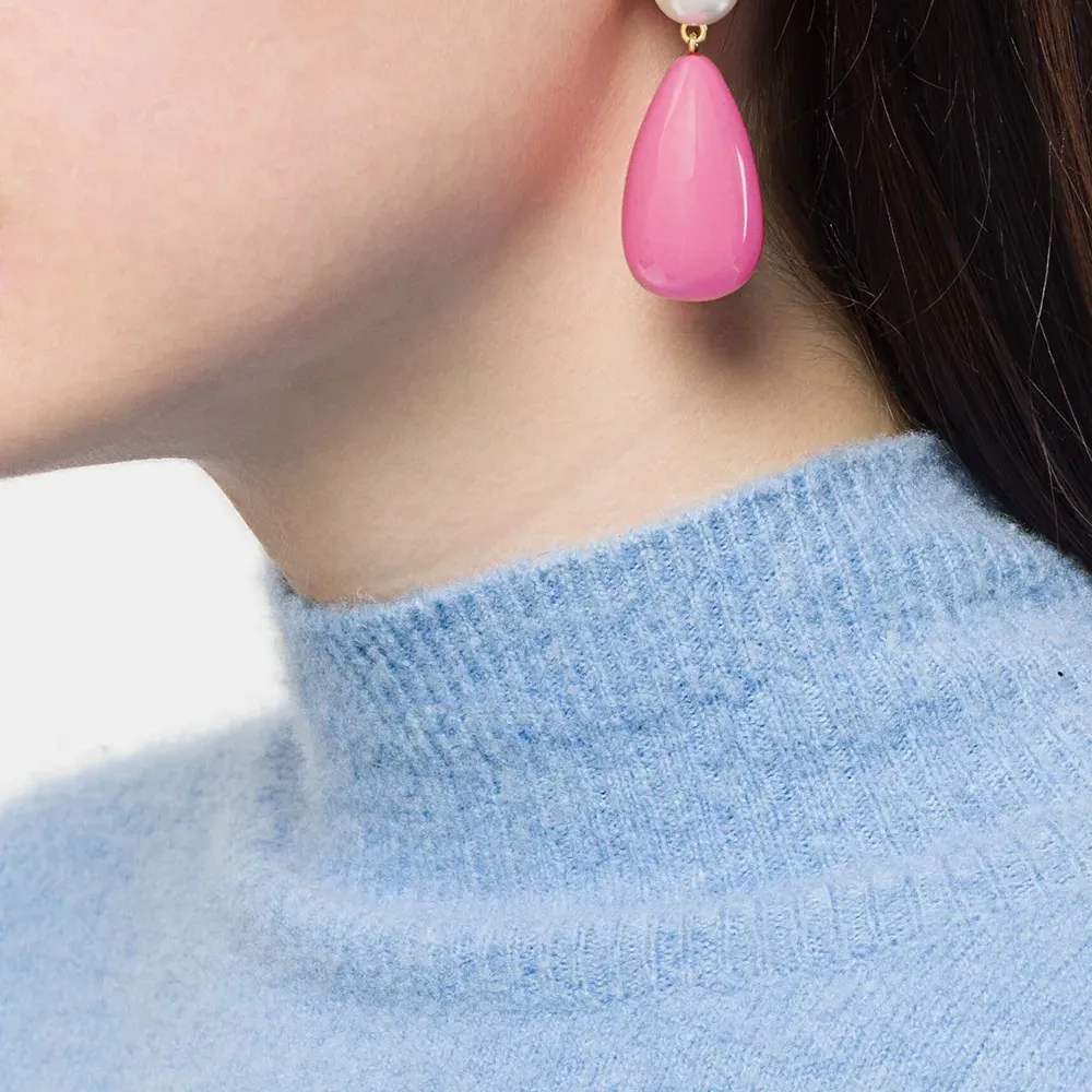 Серьги с каплевидной подвеской