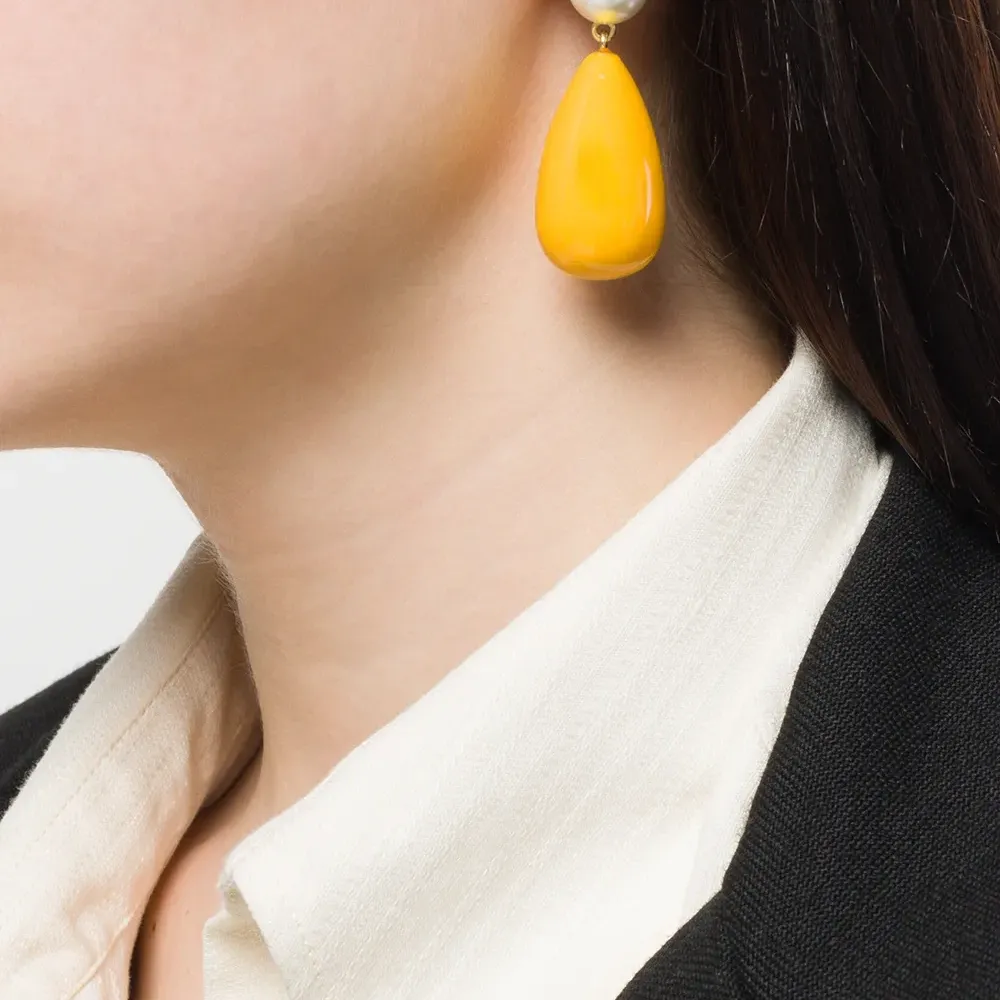 Серьги с каплевидной подвеской