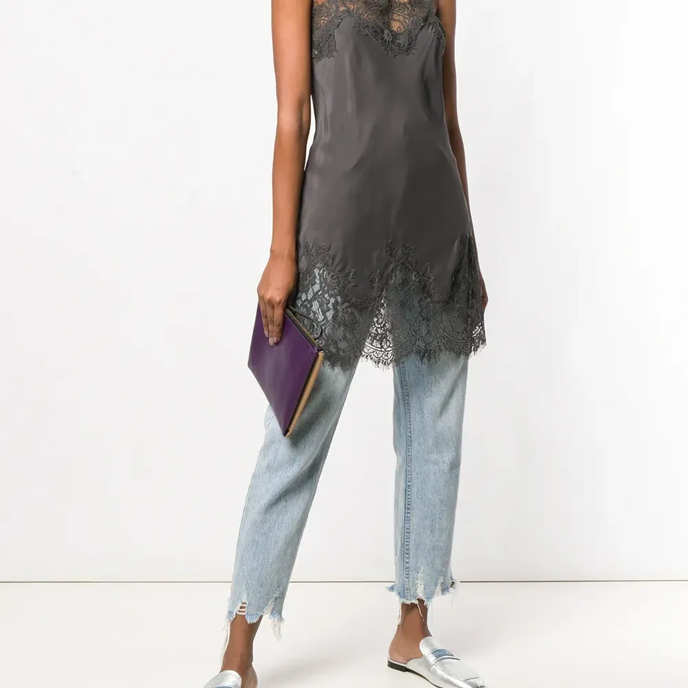 Длинный топ на бретельках