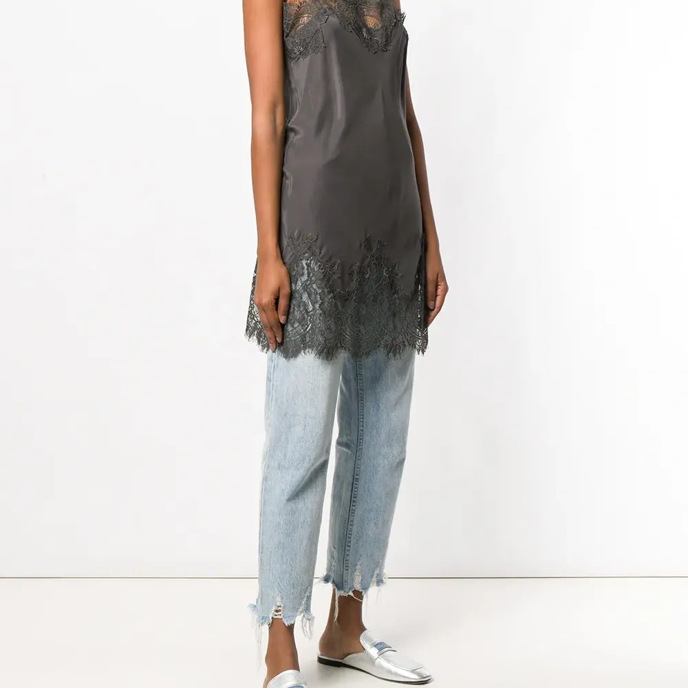 Длинный топ на бретельках