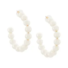 Серьги-кольца с жемчугом
